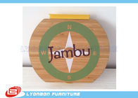 Drukowanie Logo OEM koło Hangable grawerowanie drewna, drewniane Logo / tablice