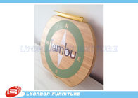 Drukowanie Logo OEM koło Hangable grawerowanie drewna, drewniane Logo / tablice