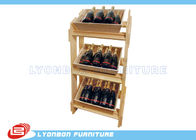 Symbol drewna naturalny MDF stoi SGS / Darmowe półki wina Display stojący za sklep detaliczny